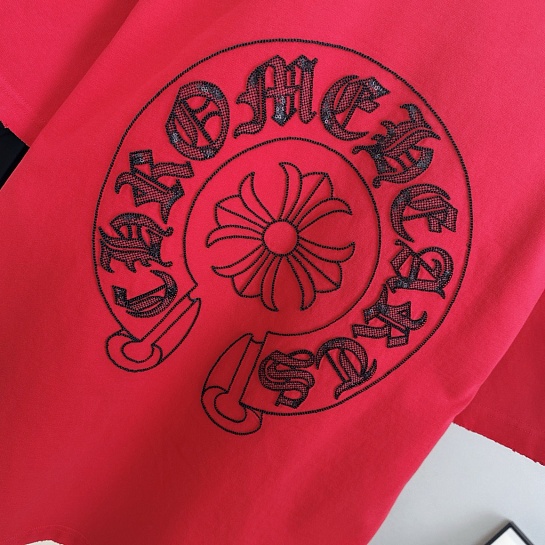 Красная оверсайз футболка Chrome Hearts Premium