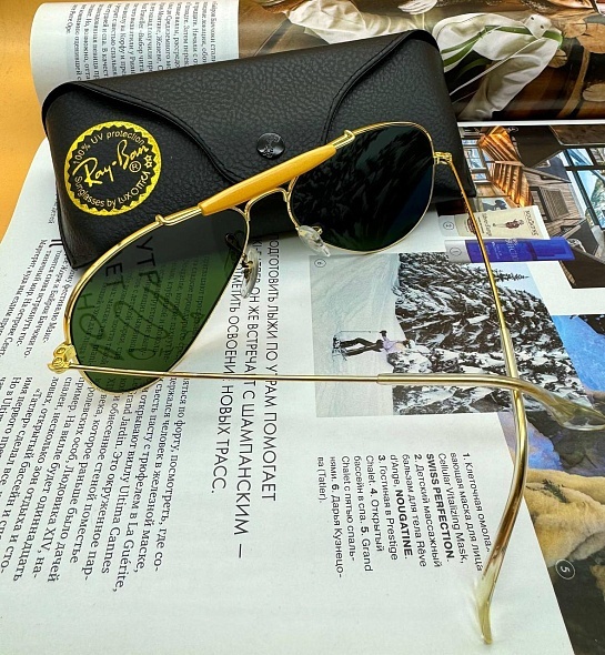 Солнцезащитные очки Ray-Ban Outdorsman - Green / Gold