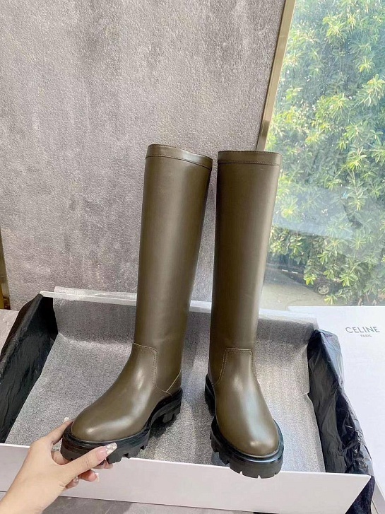 Женские кожаные сапоги Celine Premium