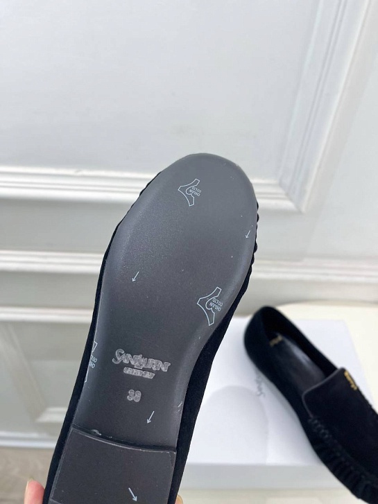 Женские замшевые лоферы Yves Saint Laurent premium