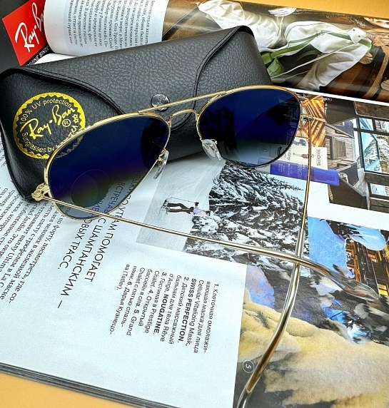 Солнцезащитные очки Ray-Ban Aviator Large Metal - Black