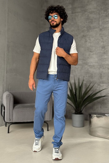 Мужской синий жилет Loro Piana   