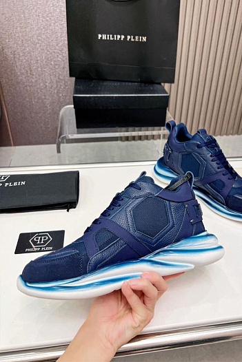 Мужские кроссовки Philipp Plein Hurricane - Blue   