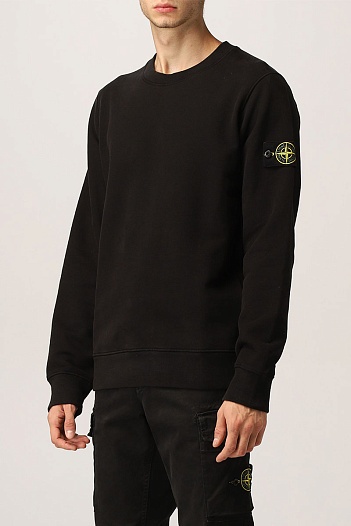 Свитшот чёрного цвета Stone Island compass-patch   