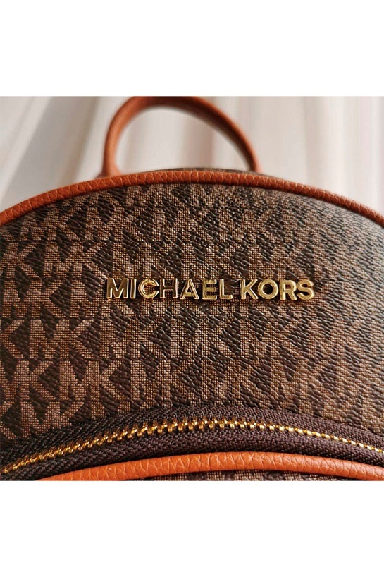 Коричневый рюкзак Michael Kors Abbey Medium Signature 29x25 см