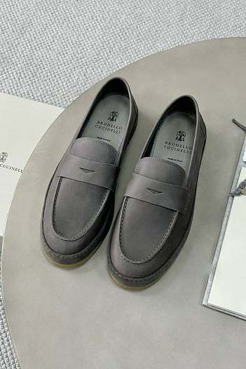 Мужские кожаные лоферы Brunello Cucinelli Premium   
