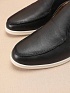 Кожаные лоферы с меховой стелькой Loro Piana Open Walk - Black