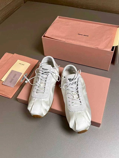 Женские кроссовки MIU MIU Plume Satin premium   
