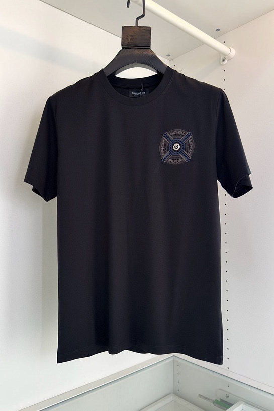 Чёрная футболка Stefano Ricci Premium 