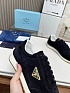 Женские замшевые кроссовки Prada Premium - Black