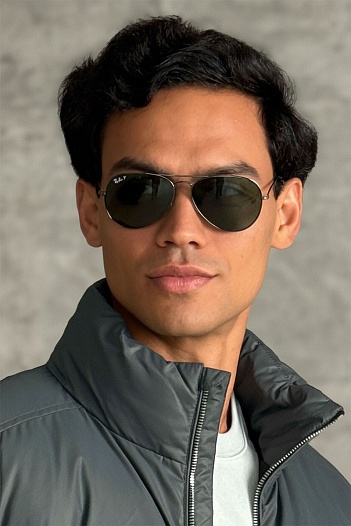Солнцезащитные очки Ray-Ban Aviator Large Metal - Green   