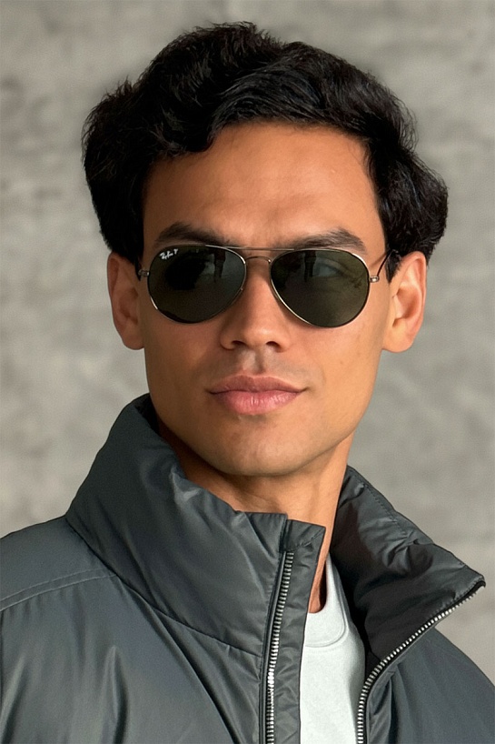Солнцезащитные очки Ray-Ban Aviator Large Metal - Green