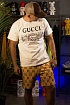 Мужские шорты жёлтого цвета Gucci GG jacquard