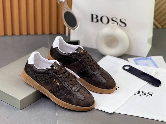 Комбинированные кроссовки Hugo Boss Brandon - Brown