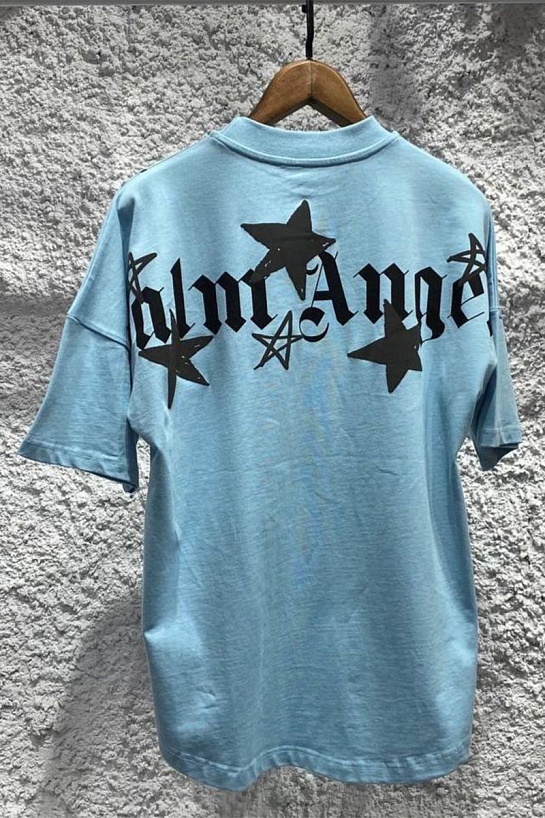 Оверсайз футболка Palm Angels Shooting Star - Blue