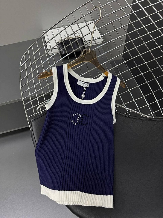 Женская майка Chanel premium - Navy