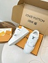 Женские кожаные кроссовки Louis Vuitton Trainer premium - White