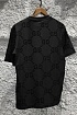 Чёрная оверсайз футболка Gucci GG monogram