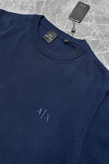 Мужская тёмно-синяя кофта Armani Exchange   