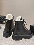 Женские кожаные ботинки с мехом Chanel Premium