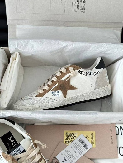 Женские кожаные кроссовки Golden Goose Super Star premium   