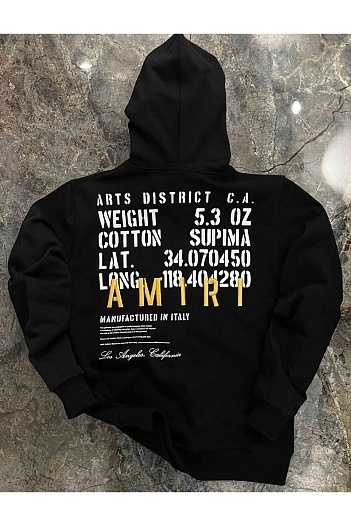 Худи чёрного цвета Amiri Military Specs Stencil   