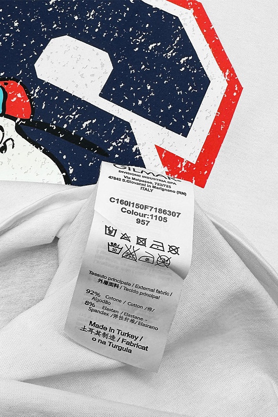 Мужская белая футболка Iceberg Snoopy