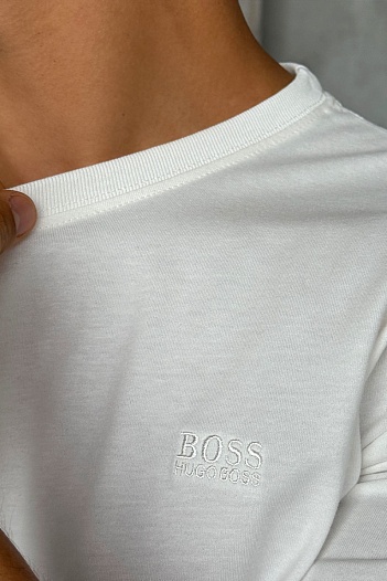 Мужская белая футболка Hugo Boss   