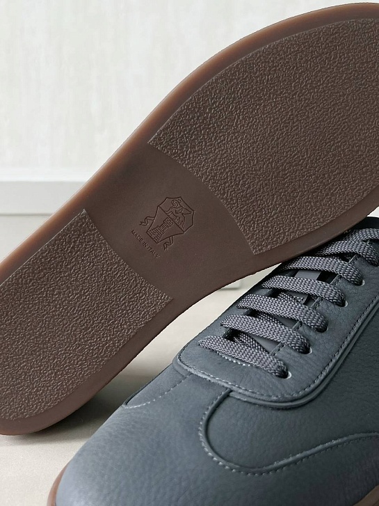 Мужские кожаные кроссовки Brunello Cucinelli Premium