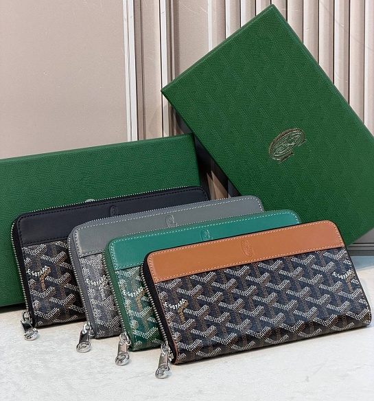 Кожаное портмоне Goyard Matignon GM premium 20x11x2.3 см
