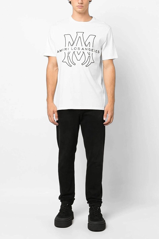 Мужская белая футболка Amiri Los Angeles