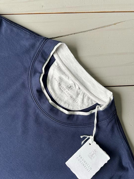 Футболка Brunello Cucinelli Premium layered-effect - Dark Blue