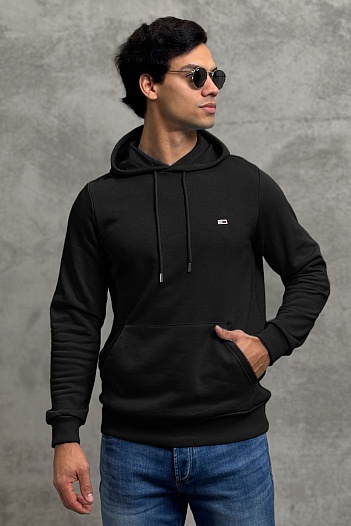 Мужское худи Tommy Hilfiger чёрного цвета   