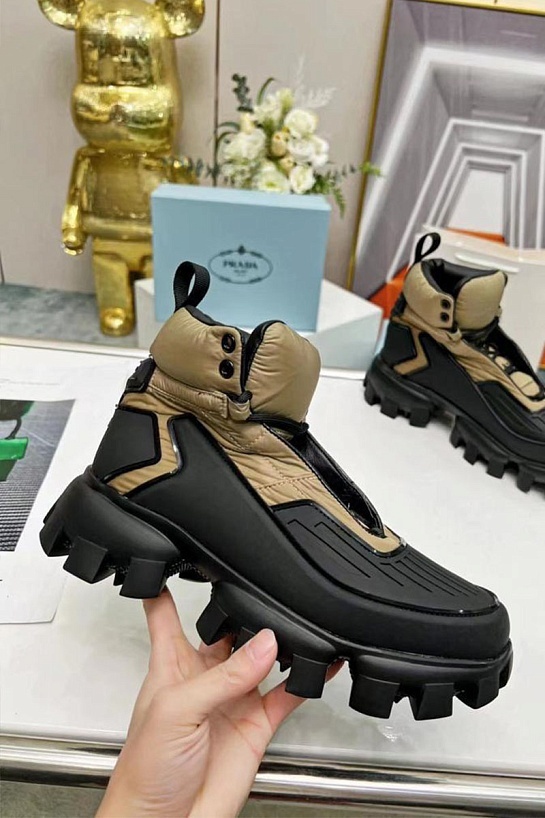 Кроссовки Prada Cloudbust Thunder high-top - Black / Beige