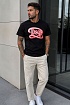 Мужская чёрная футболка Dsquared2 logo-print