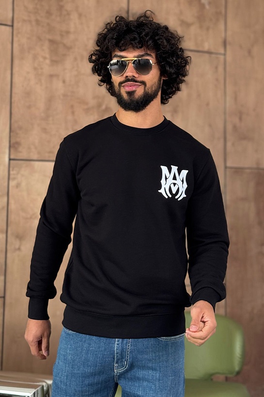 Чёрный мужской свитшот Amiri M.A. Core logo-print