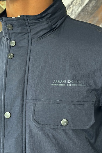 Мужская тёмно-синяя куртка Armani Exchange   