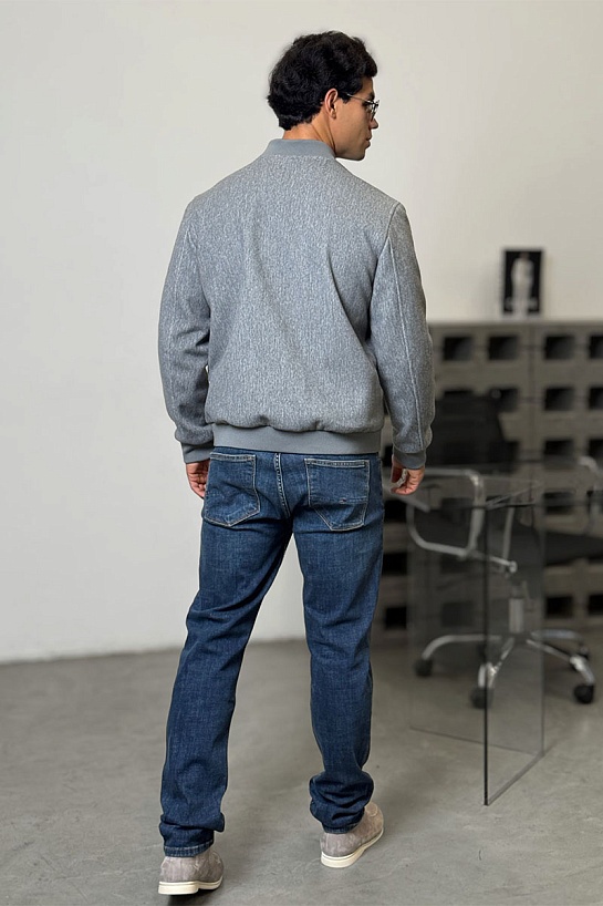 Мужской бомбер Loro Piana серого цвета