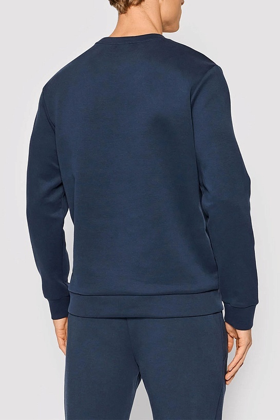 Тёмно-синий мужской свитшот Hugo Boss logo-print