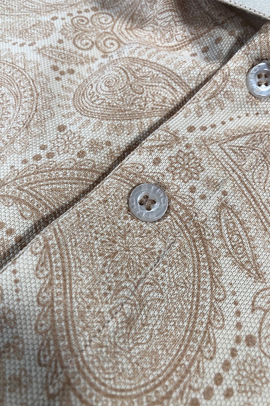 Классическое мужское поло Etro бежевого цвета