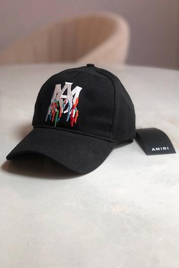 Мужская чёрная бейсболка Amiri   