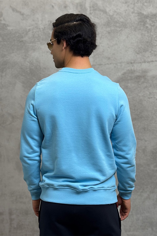 Свитшот голубого цвета Paul & Shark logo-print