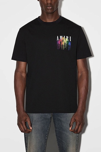 Чёрная футболка Amiri M.A. Drip logo-print   