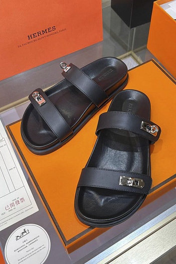 Женские шлёпанцы Hermes Chypre premium   