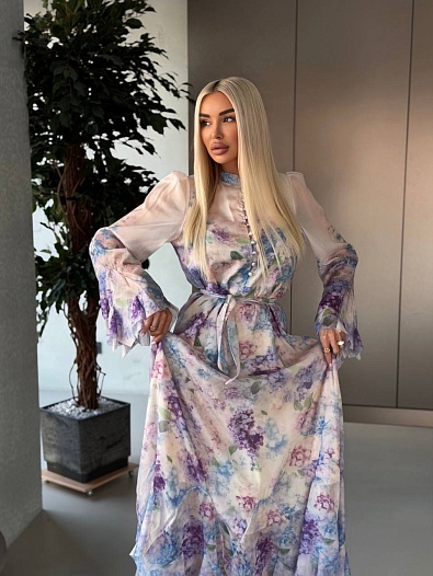 Женское платье с цветочным принтом Zimmermann premium   