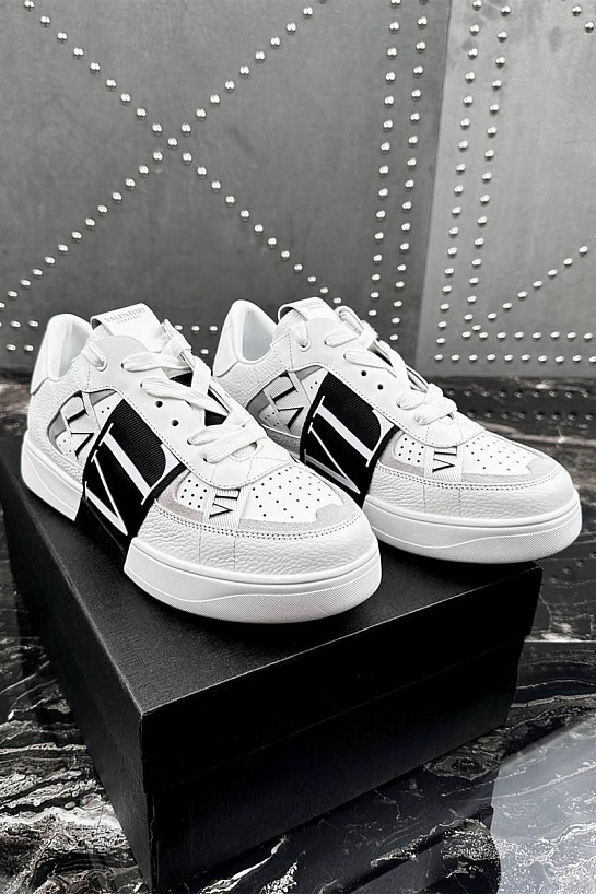 Кожаные кроссовки Valentino VL7N low-top - White / Black