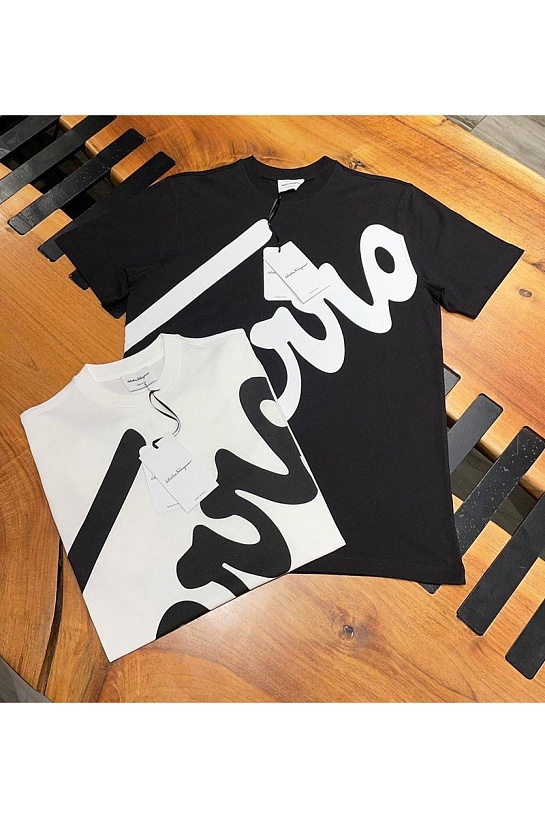 Мужская футболка Salvatore Ferragamo белого цвета