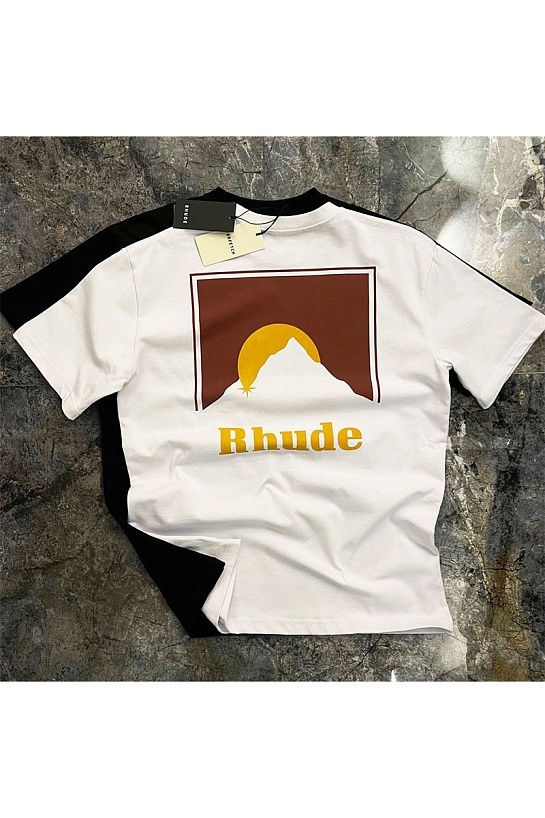 Белая оверсайз футболка Rhude Moonlight