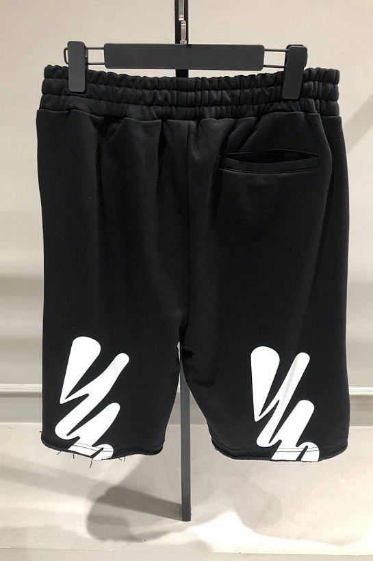 Мужские шорты Off-White Wave Diag print - Black