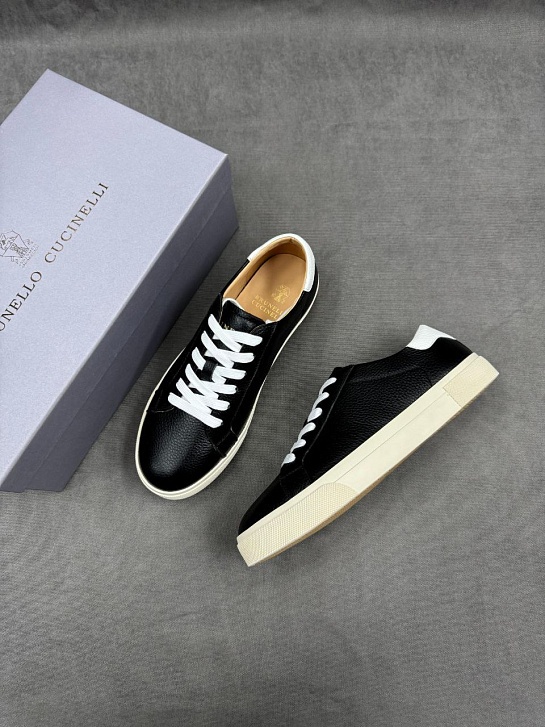 Мужские кожаные кроссовки Brunello Cucinelli